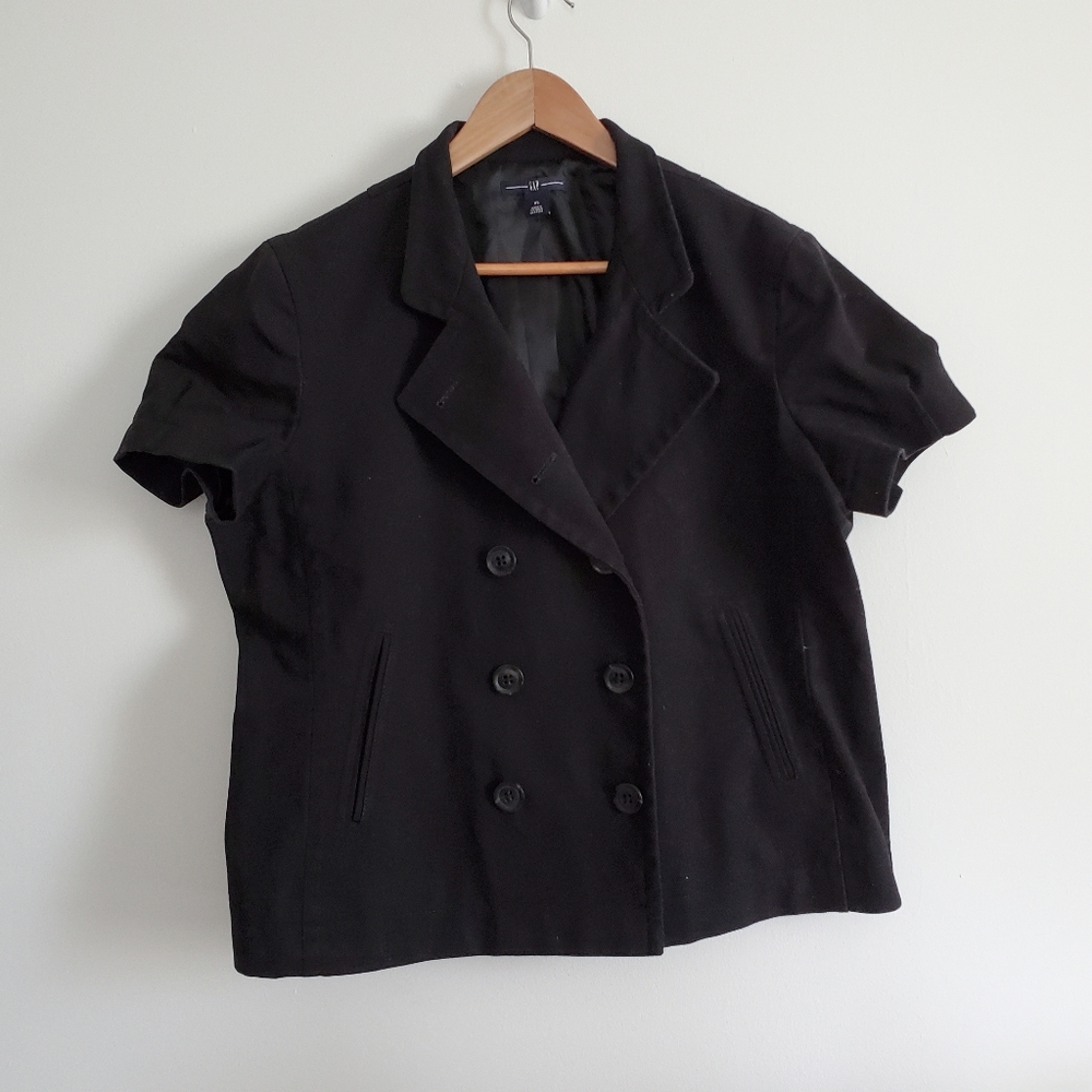 GAP Black Double-Breasted Blazer